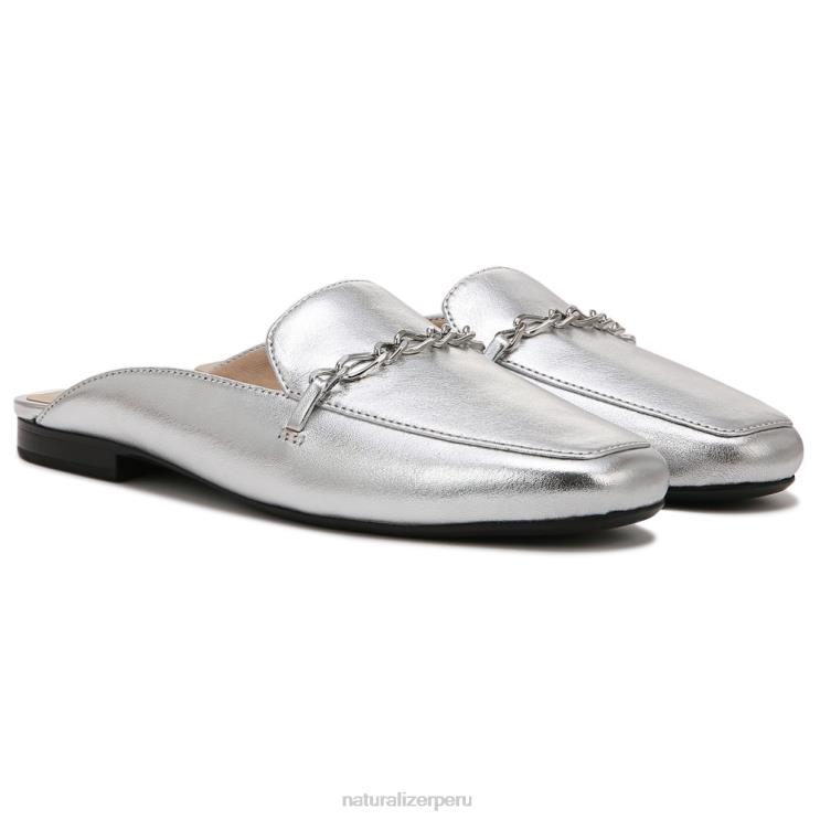 mujer Naturalizer cuero plateado emiline mula RTZ4T64