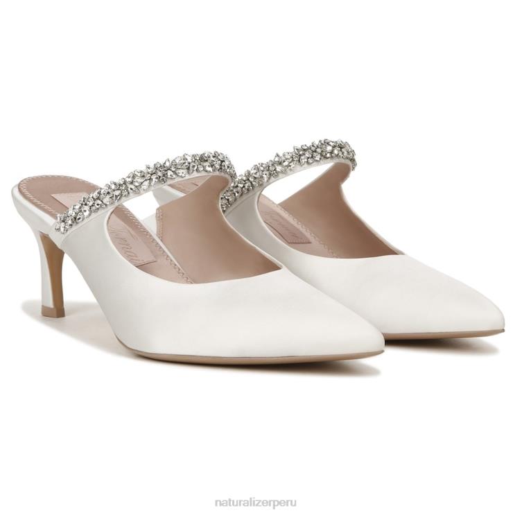 mujer Naturalizer tela blanca de seda mule de vestir liefde RTZ4T316