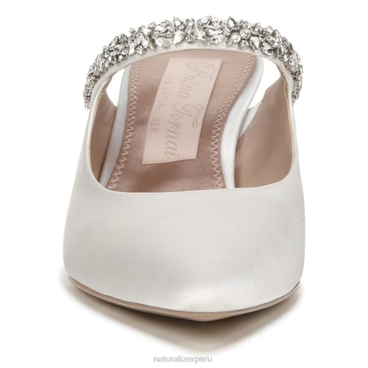 mujer Naturalizer tela blanca de seda mule de vestir liefde RTZ4T316