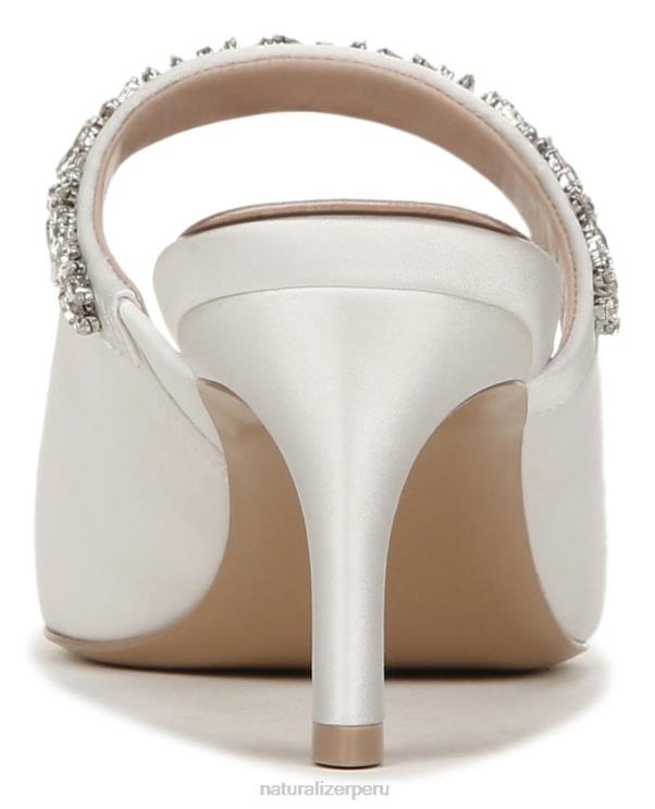 mujer Naturalizer tela blanca de seda mule de vestir liefde RTZ4T316