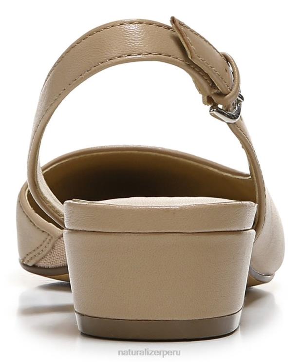 mujer Naturalizer crema brulée de cuero bancos puntiagudos planos RTZ4T81