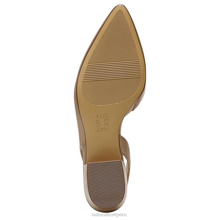 mujer Naturalizer crema brulée de cuero bancos puntiagudos planos RTZ4T81