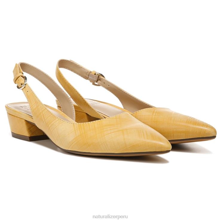 mujer Naturalizer cuero caléndula bancos puntiagudos planos RTZ4T88