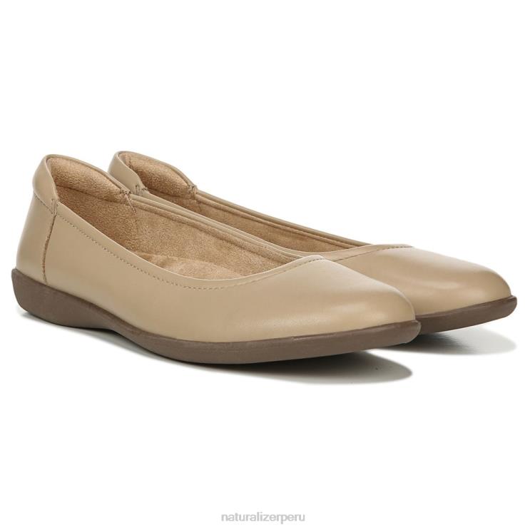 mujer Naturalizer cuero desnudo plana flexible RTZ4T569