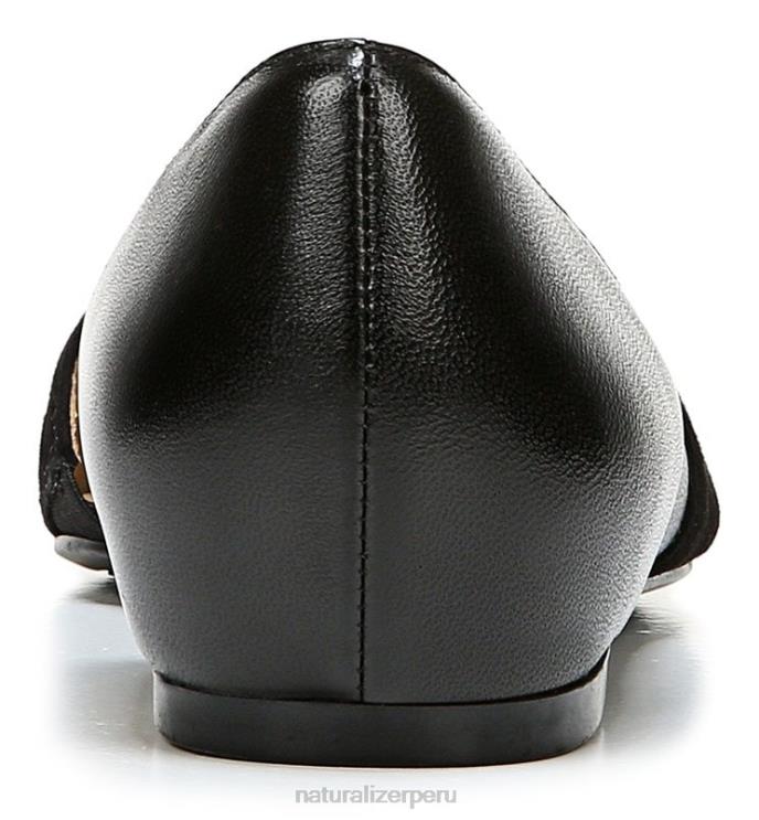 mujer Naturalizer cuero negro/gamuza piso samantha d\'orsay RTZ4T242