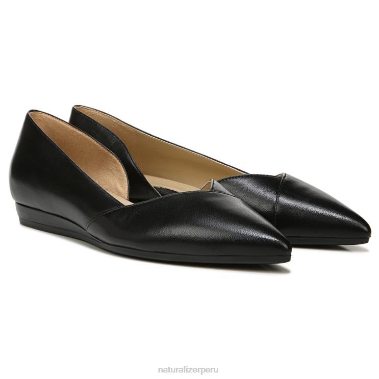 mujer Naturalizer cuero negro kristin plana RTZ4T266