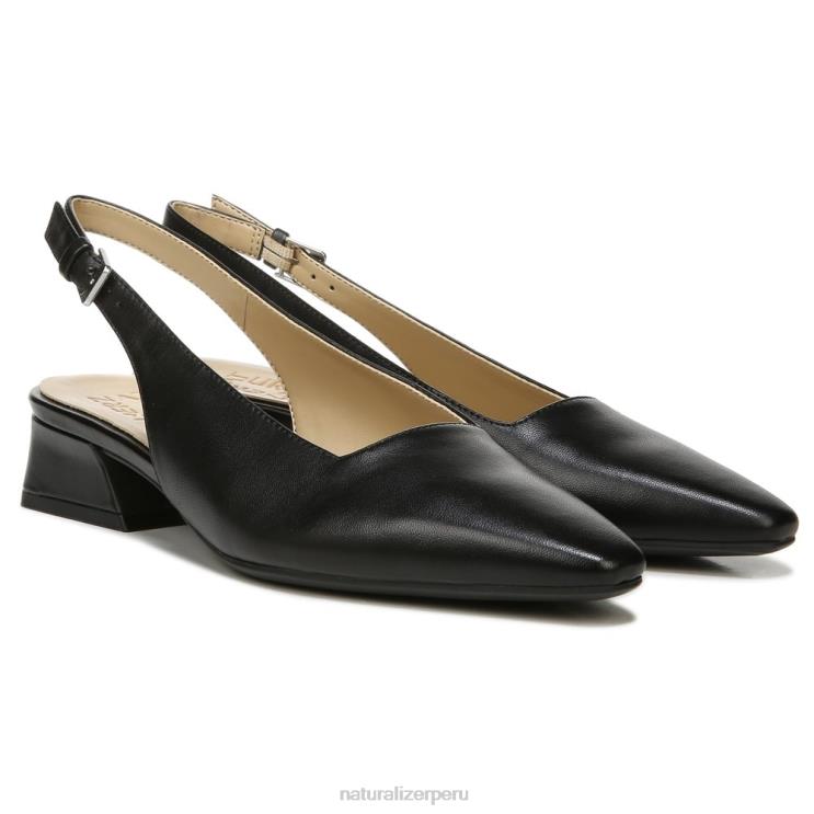 mujer Naturalizer cuero negro lesley vestido plano RTZ4T588