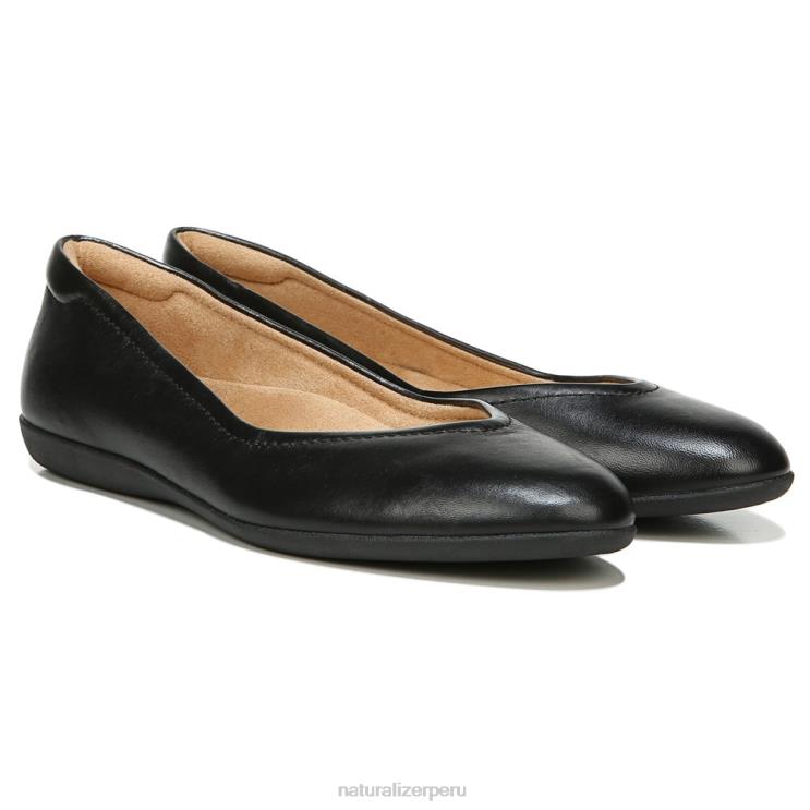 mujer Naturalizer cuero negro piso vivienne RTZ4T498