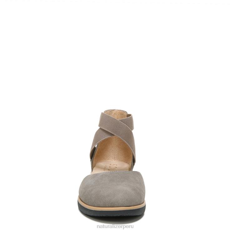 mujer Naturalizer nubuck sintético gris introducción del alma plana RTZ4T330