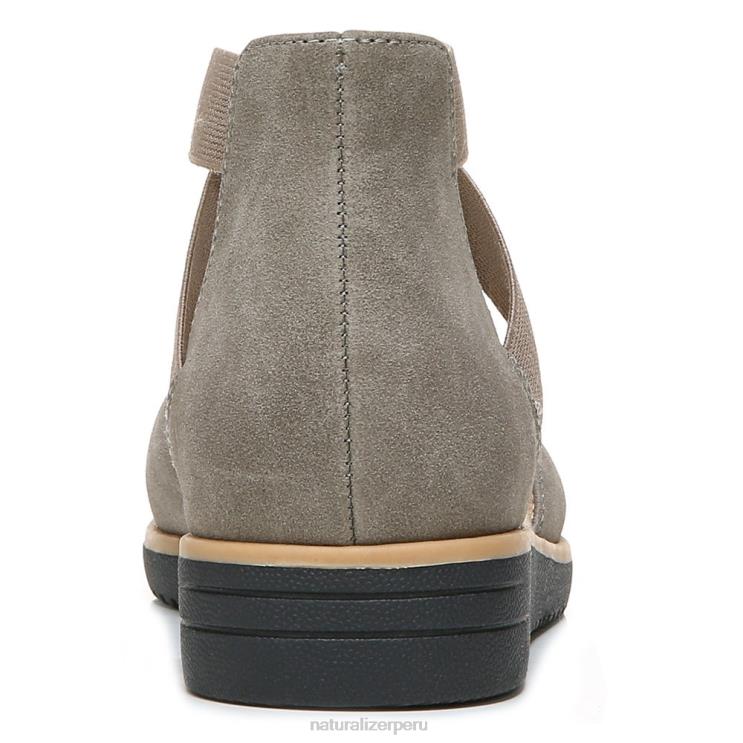 mujer Naturalizer nubuck sintético gris introducción del alma plana RTZ4T330