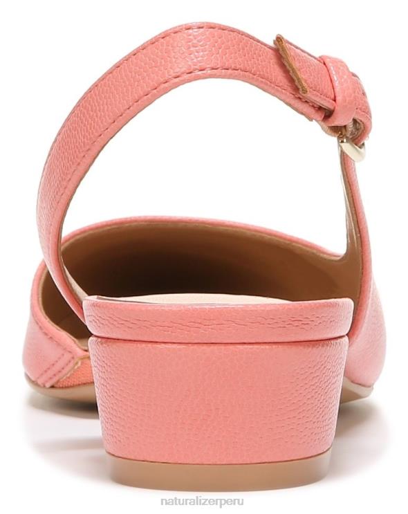 mujer Naturalizer piel de melocotón coral bancos puntiagudos planos RTZ4T90
