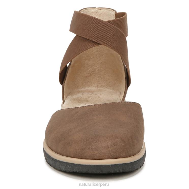 mujer Naturalizer sintético marrón canela introducción del alma plana RTZ4T329