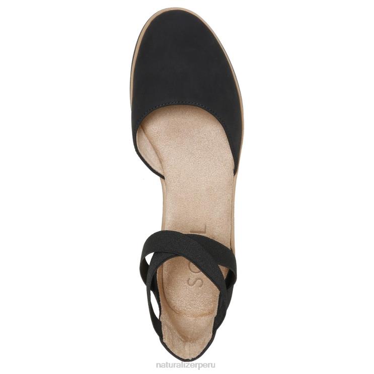 mujer Naturalizer sintético negro introducción del alma plana RTZ4T328