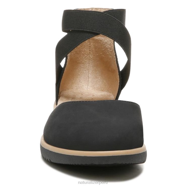 mujer Naturalizer sintético negro introducción del alma plana RTZ4T328