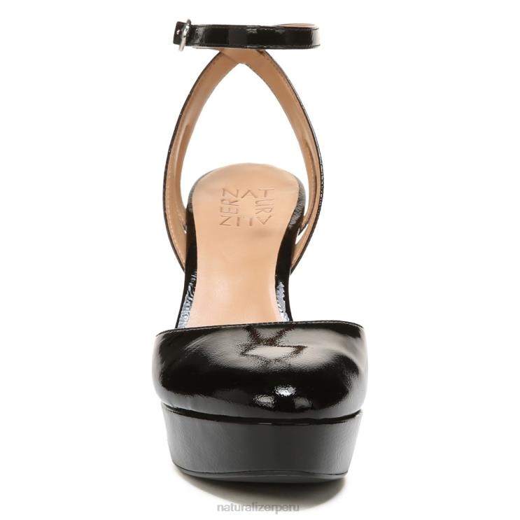 mujer Naturalizer charol negro zapatos de tacón con correa en el tobillo clarice RTZ4T171