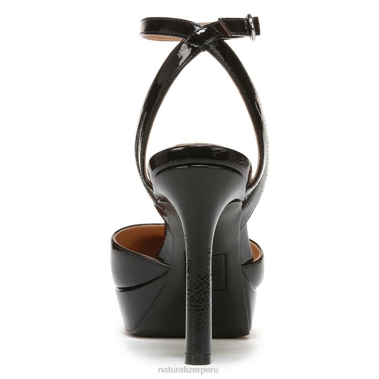 mujer Naturalizer charol negro zapatos de tacón con correa en el tobillo clarice RTZ4T171
