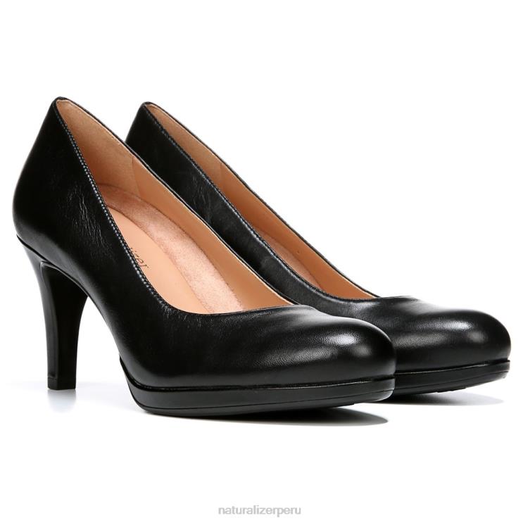 mujer Naturalizer cuero negro bomba michelle RTZ4T534