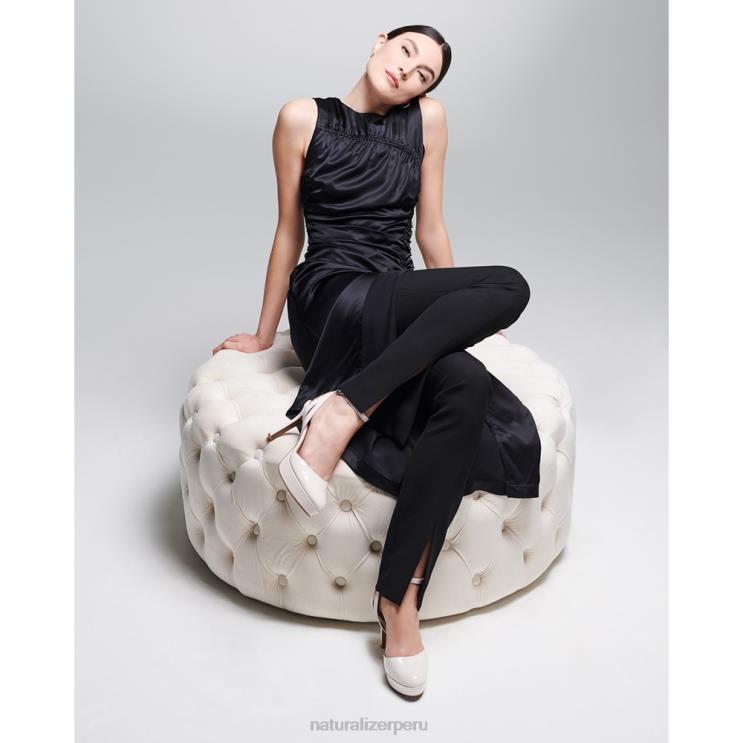 mujer Naturalizer cuero perlado satinado zapatos de tacón con correa en el tobillo clarice RTZ4T172