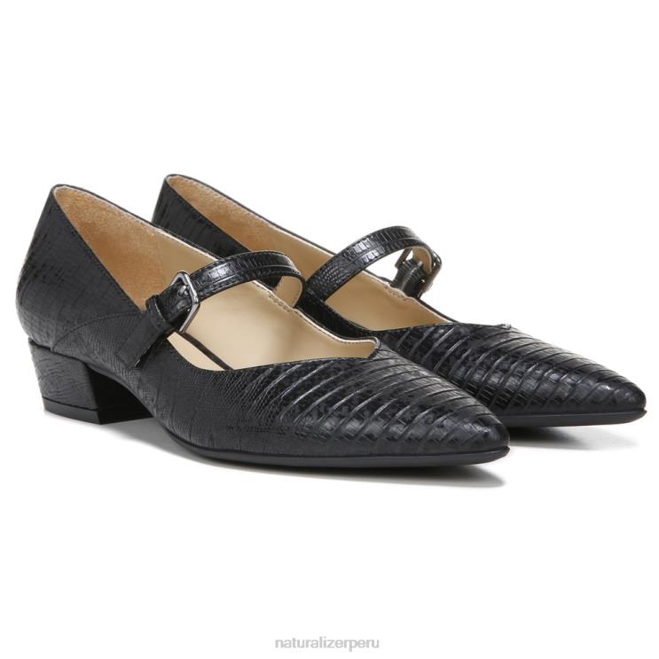 mujer Naturalizer lagarto negro sintético florencia mary jane RTZ4T587