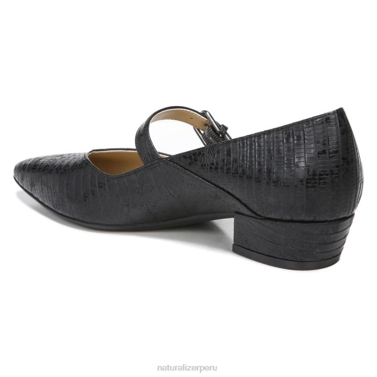 mujer Naturalizer lagarto negro sintético florencia mary jane RTZ4T587