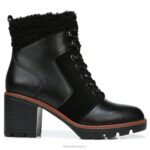 mujer Naturalizer ante negro/cuero bota impermeable val RTZ4T668 - Imagen 2
