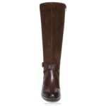 mujer Naturalizer barra de chocolate de cuero bota de montar rena RTZ4T252 - Imagen 4