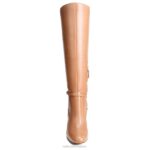 mujer Naturalizer café de cuero bota alta henny hasta la rodilla RTZ4T624 - Imagen 4