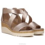 mujer Naturalizer cálido plateado sintético sandalia con cuña soul goodtimes RTZ4T575