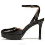 mujer Naturalizer charol negro zapatos de tacón con correa en el tobillo clarice RTZ4T171 - Imagen 3