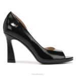 mujer Naturalizer charol negro zapatos de tacón peep toe resistentes RTZ4T538 - Imagen 2