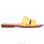 mujer Naturalizer cuero amarillo sandalia fama RTZ4T290 - Imagen 2
