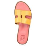 mujer Naturalizer cuero amarillo sandalia fama RTZ4T290 - Imagen 4