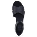 mujer Naturalizer cuero azul marino sandalia con cuña riviera RTZ4T158 - Imagen 4