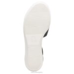 mujer Naturalizer cuero azul marino sandalia con cuña riviera RTZ4T158 - Imagen 7