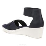 mujer Naturalizer cuero azul marino sandalia con cuña riviera RTZ4T158 - Imagen 8