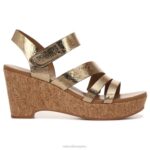 mujer Naturalizer cuero bronce claro sandalia con cuña cynthia RTZ4T372 - Imagen 2