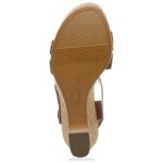 mujer Naturalizer cuero canela sandalia con cuña cynthia RTZ4T369 - Imagen 7