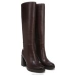 mujer Naturalizer cuero de chocolate bota alta hasta la rodilla gen n align RTZ4T375