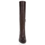 mujer Naturalizer cuero de chocolate bota alta hasta la rodilla gen n align RTZ4T375 - Imagen 5