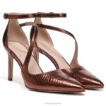mujer Naturalizer cuero de serpiente de cobre 27 editar bomba abilyn RTZ4T134