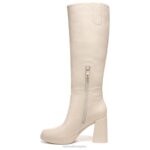 mujer Naturalizer cuero granulado beige porcelana bota alta hasta la rodilla gen n align RTZ4T376 - Imagen 3