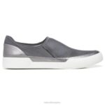 mujer Naturalizer cuero malla plata/peltre zapatillas sin cordones 27 edit valda RTZ4T281 - Imagen 2