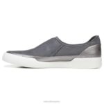 mujer Naturalizer cuero malla plata/peltre zapatillas sin cordones 27 edit valda RTZ4T281 - Imagen 3