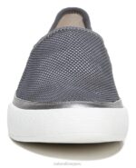 mujer Naturalizer cuero malla plata/peltre zapatillas sin cordones 27 edit valda RTZ4T281 - Imagen 5