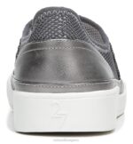 mujer Naturalizer cuero malla plata/peltre zapatillas sin cordones 27 edit valda RTZ4T281 - Imagen 6