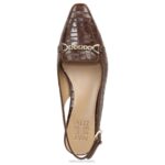mujer Naturalizer cuero marron bruno zapatos planos lindsey con tira trasera RTZ4T58 - Imagen 4