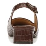 mujer Naturalizer cuero marron bruno zapatos planos lindsey con tira trasera RTZ4T58 - Imagen 6