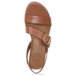 mujer Naturalizer cuero marrón té inglés sandalia RTZ4T245 - Imagen 4