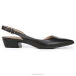 mujer Naturalizer cuero negro bancos puntiagudos planos RTZ4T82 - Imagen 2