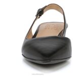 mujer Naturalizer cuero negro bancos puntiagudos planos RTZ4T82 - Imagen 5